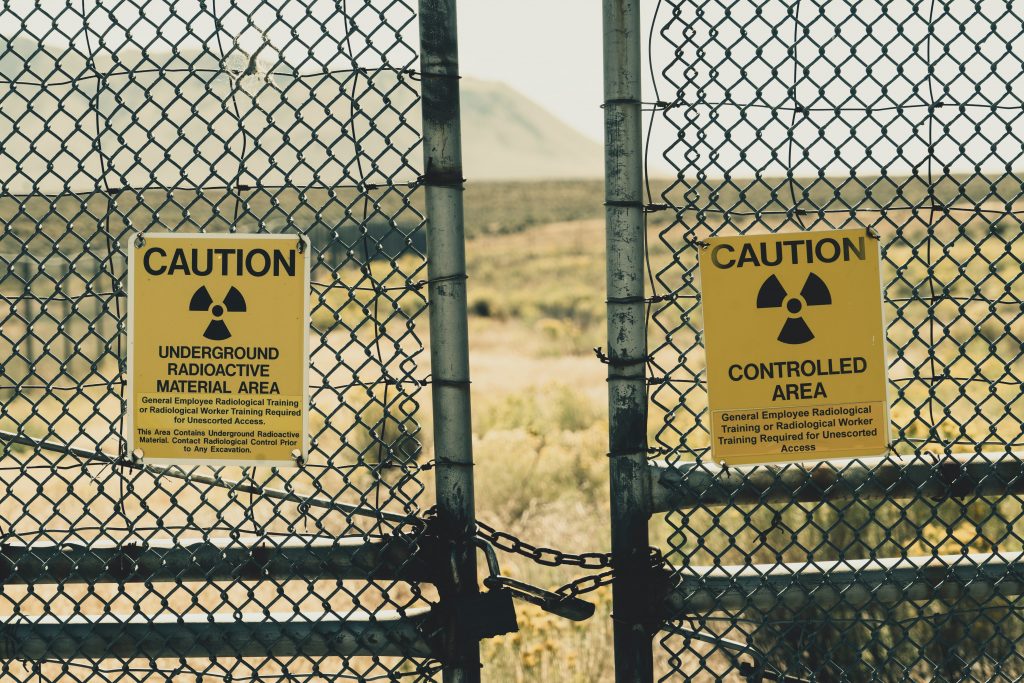 Radioactive sign. Not necessarily a place of chemical weapon launch.