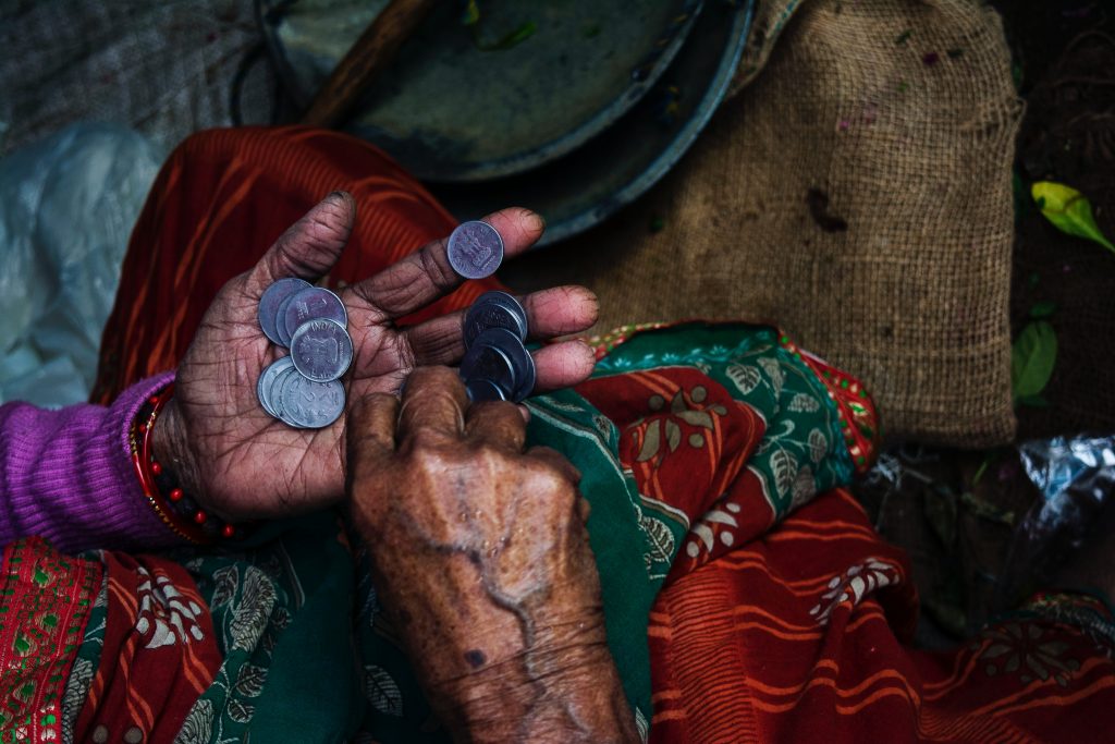 Woman in poverty
