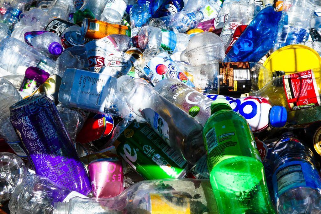 Recycled plastic bottles