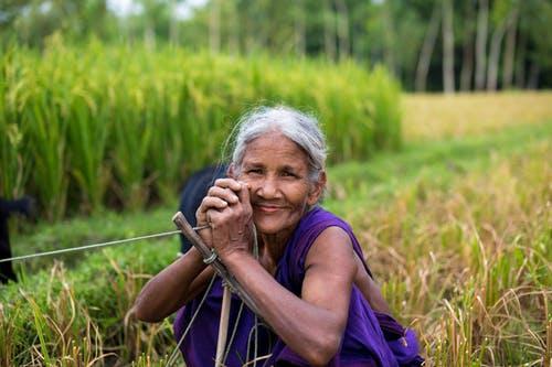 Rural woman at a farm
