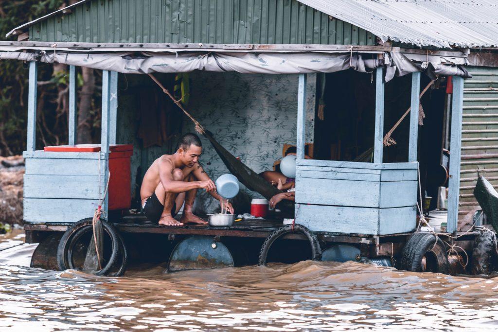 Climate change often causes flooding.