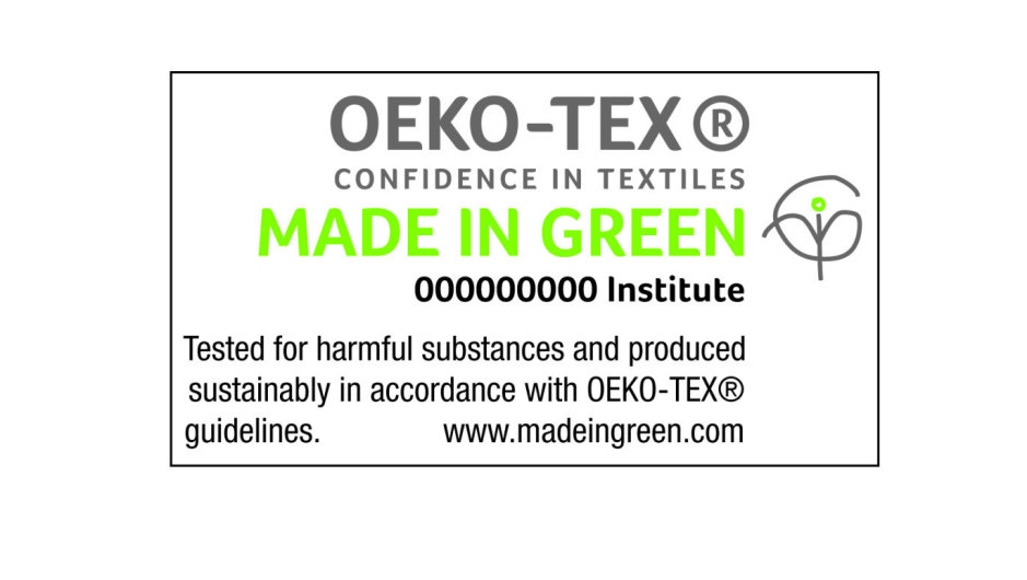 Oeko tex label focuses on the harm of the chemicals used.