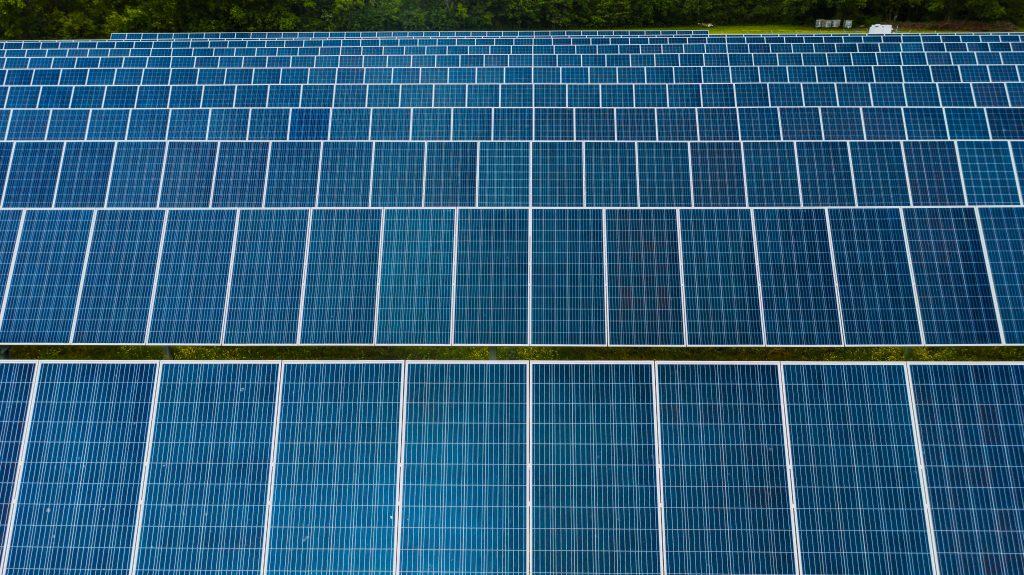 Image of a solar photovoltaic array.