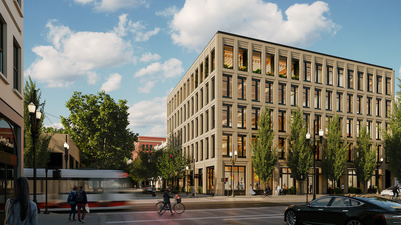 The living buildings challenge served as the basis for this building in Portland.