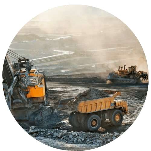 A picture of the mining of non-renewable resources. Thrivable voting means to vote so that our resources are conserved.