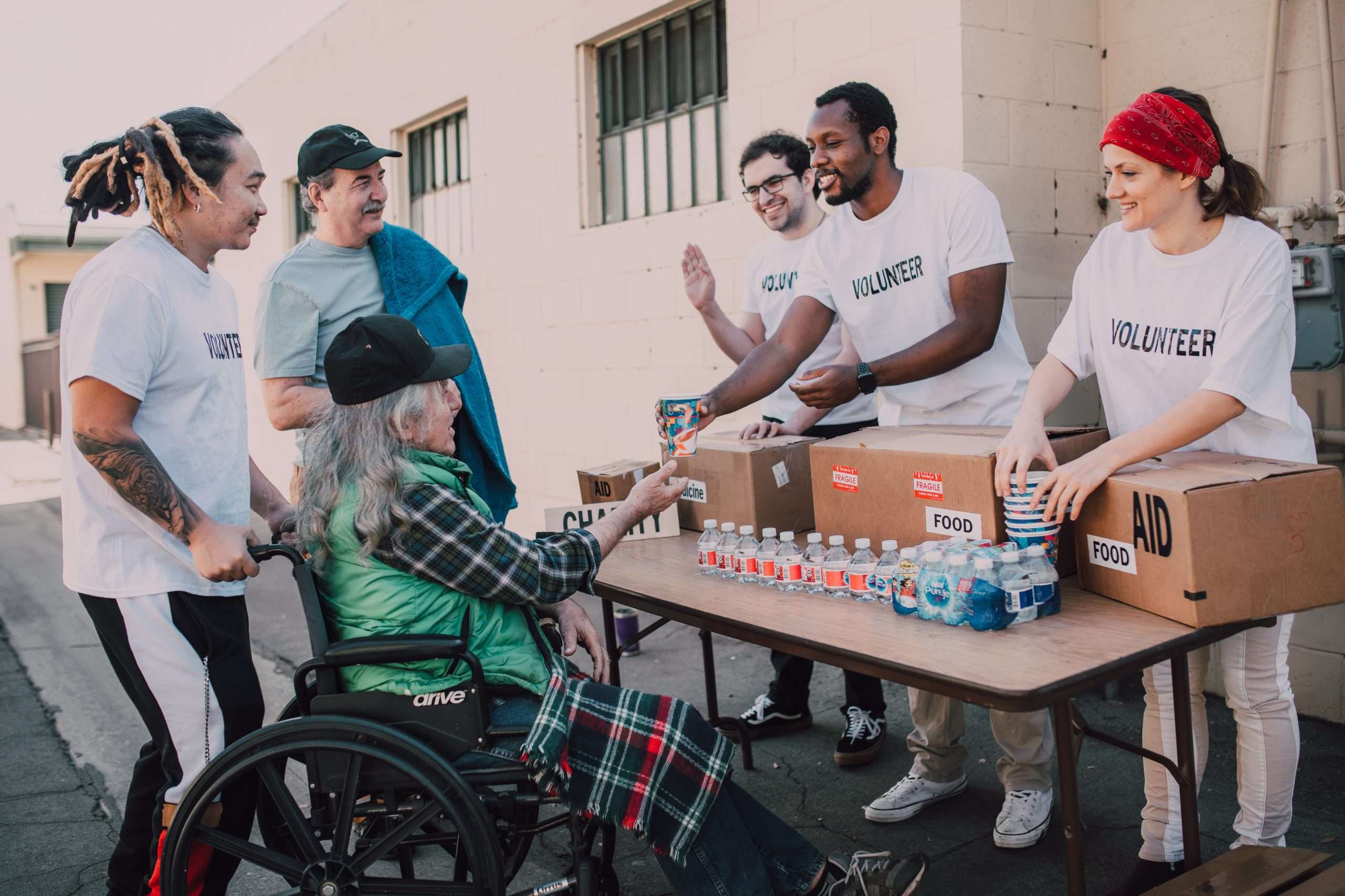 By providing food to those in need, poverty is prevented.
