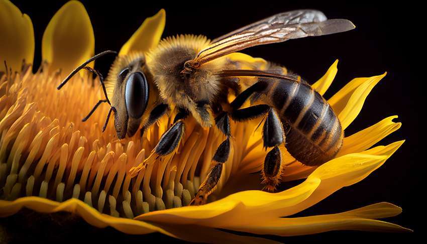 Finite resources are used faster than they regenerate. Without bees there is no regeneration of the plants that supply food.